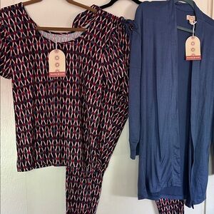 Sunday Brunch three piece pajama and or lounge set, New